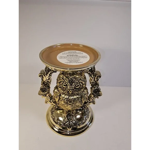 Ornate Owl Bath & Body Works Candle Holder New Fall Series 7.5" Tall X 6" Wide - Picture 2 of 8